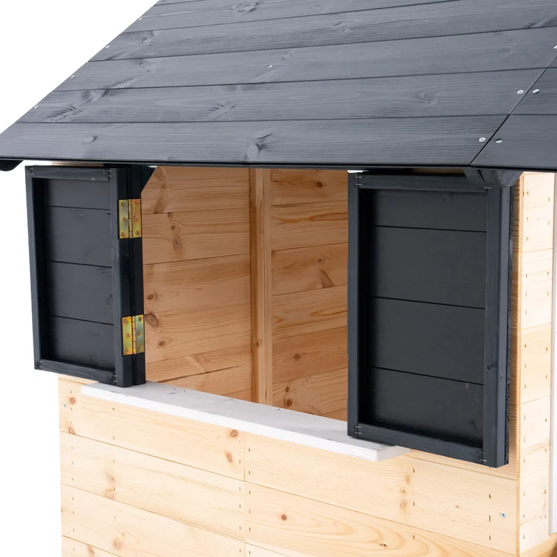 Cabane enfant modulable sur pilotis avec balançoire et toboggan - bois FSC® - JACINTHES