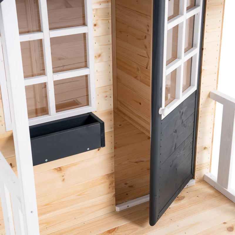 Cabane enfant modulable sur pilotis avec balançoire et toboggan - bois FSC® - JACINTHES