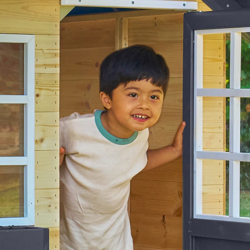 Cabane enfant modulable sur pilotis avec balançoire et toboggan - bois FSC® - JACINTHES