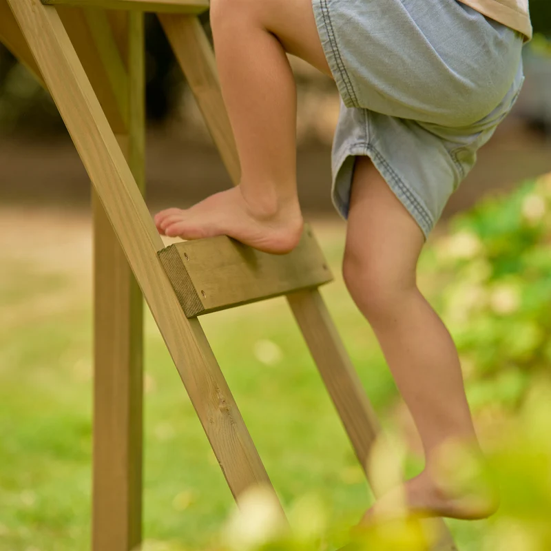 Cabane enfant modulable sur pilotis avec toboggan - bois FSC® - JACINTHES