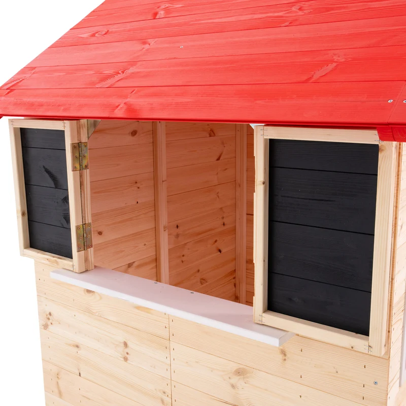 Cabane enfant modulable sur pilotis avec balançoire et toboggan - bois FSC® - COQUELICOT