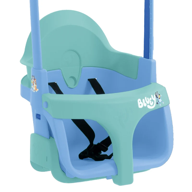 Balançoire siège bébé évolutif de 6 mois à 8 ans - H190-250cm - bleu - BLUEY QUADPOD