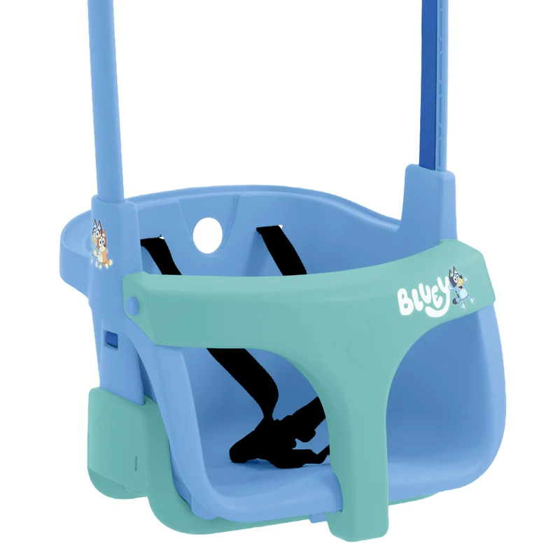 Balançoire siège bébé évolutif de 6 mois à 8 ans - H190-250cm - bleu - BLUEY QUADPOD