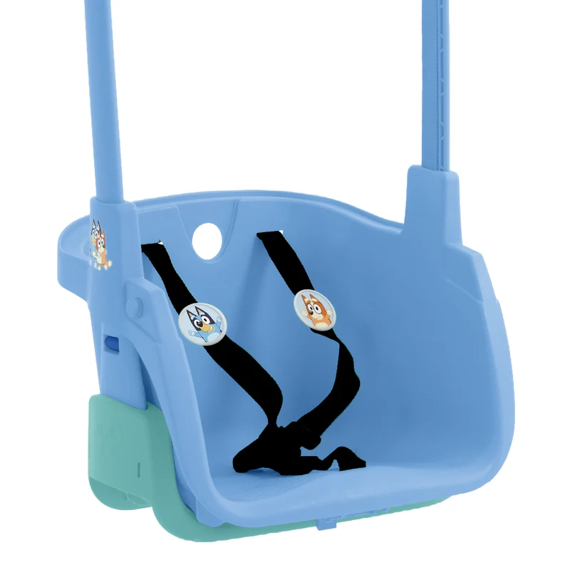Balançoire siège bébé évolutif de 6 mois à 8 ans - H190-250cm - bleu - BLUEY QUADPOD