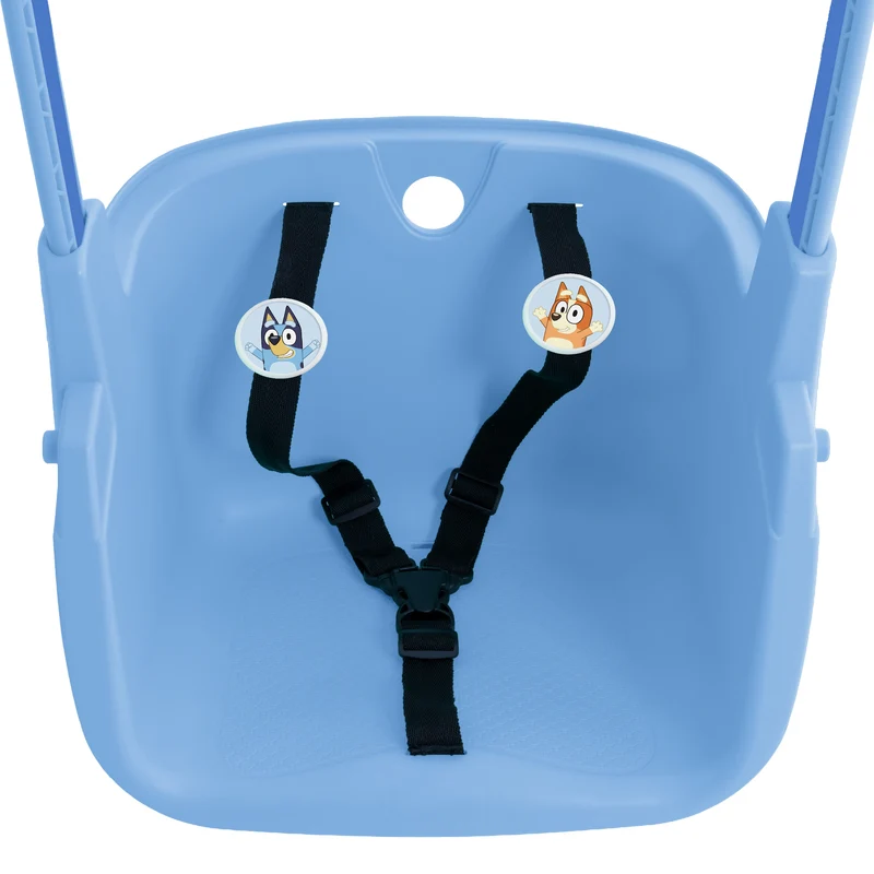 Balançoire siège bébé évolutif de 6 mois à 8 ans - H190-250cm - bleu - BLUEY QUADPOD
