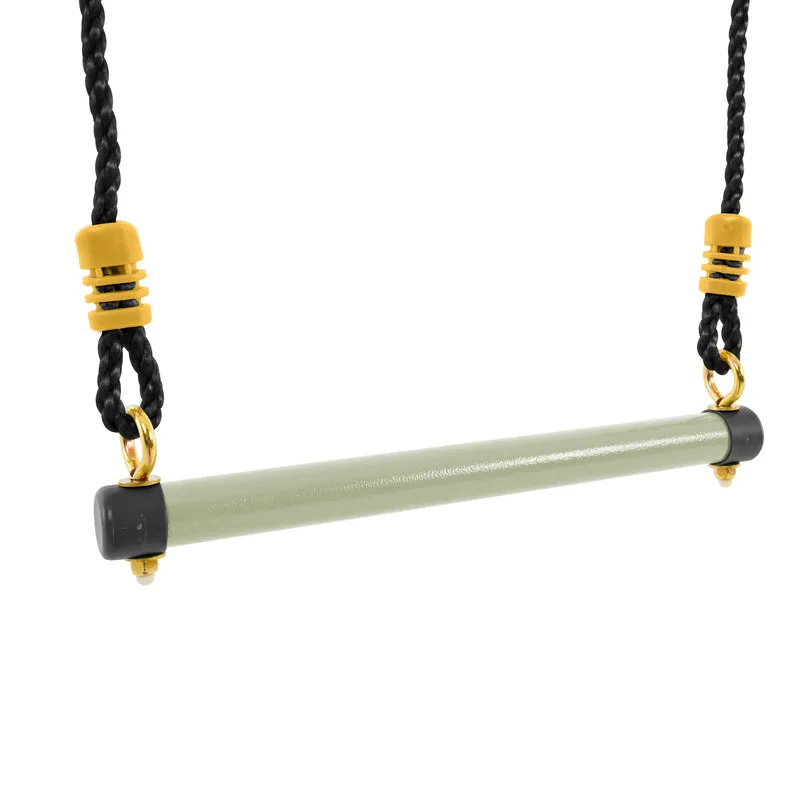 Balançoire trapèze en métal pour portique H190-250cm vert kaki