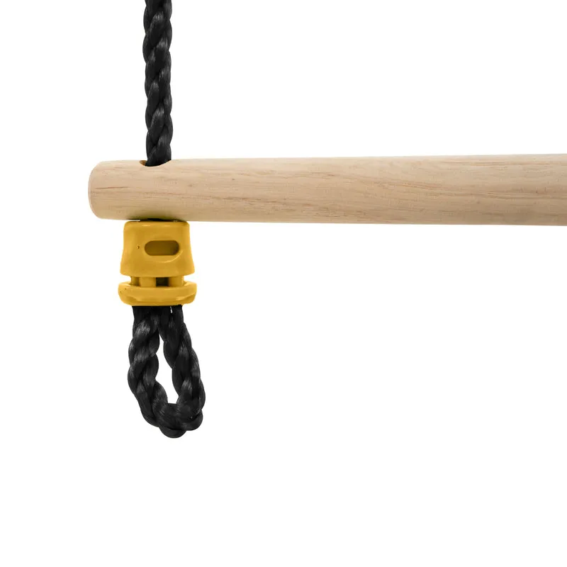 Échelle corde noire 5 barreaux bois pour portique H190-250cm