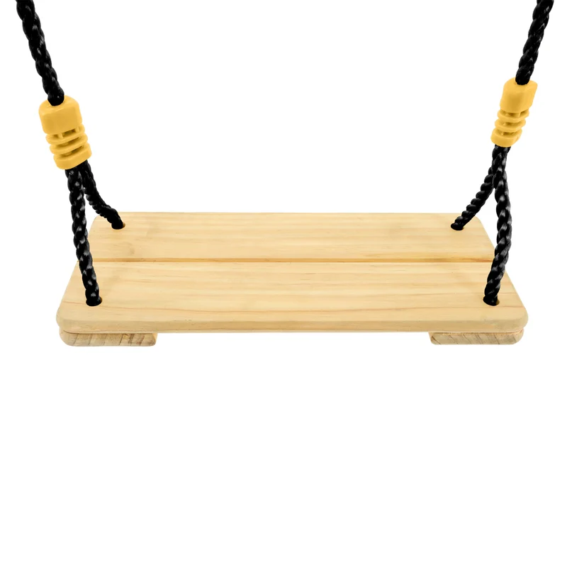 Balançoire en bois et corde pour portique H300-350 cm
