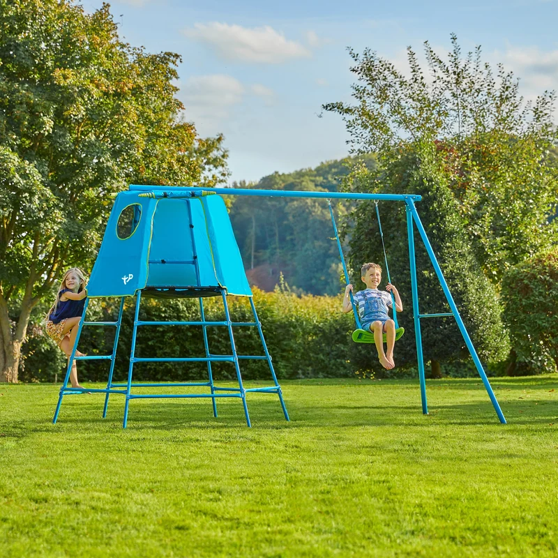 Bras de portique bleu 1 balançoire Rapide pour aire de jeux métal EXPLORER TOUR