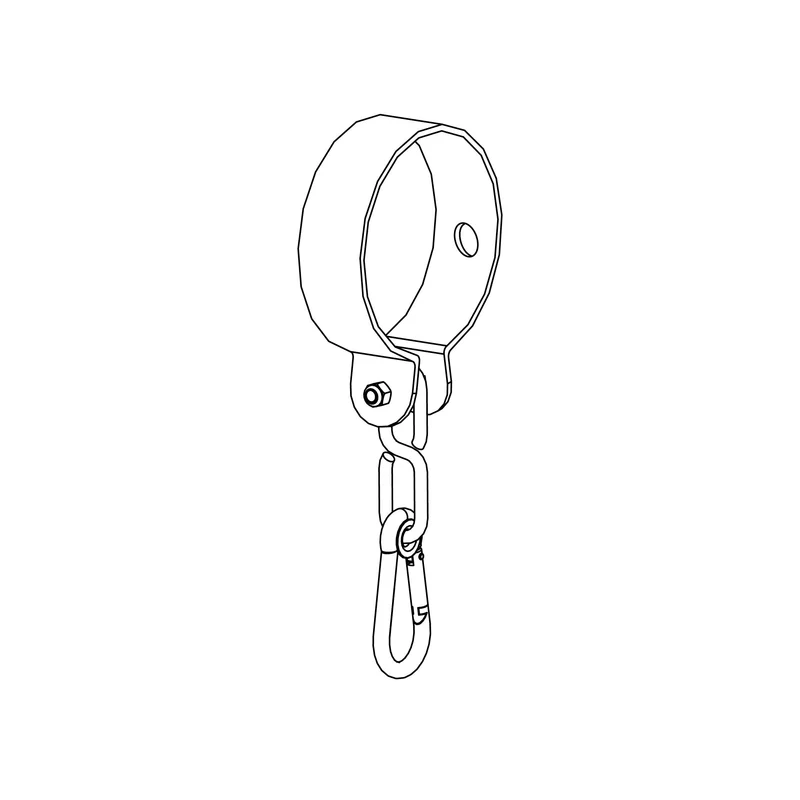 Collier oscillant bois rond D10 cm pour balançoires et sièges bébé