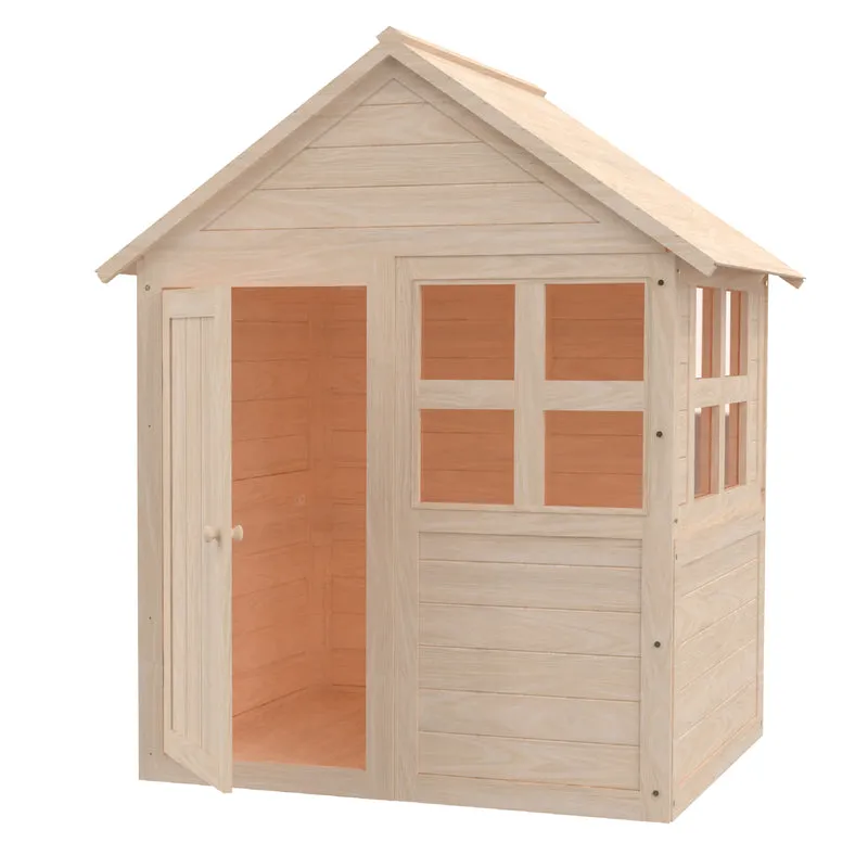 Cabane enfant avec plancher - bois FSC® - BOUTON D'OR