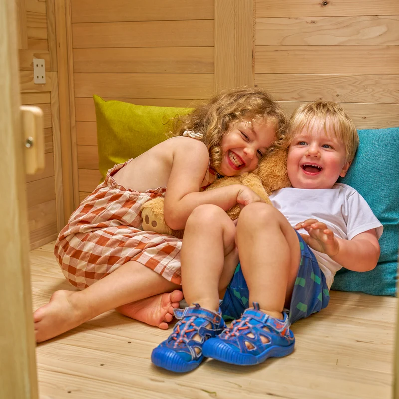 Cabane enfant avec plancher - bois FSC® - BOUTON D'OR