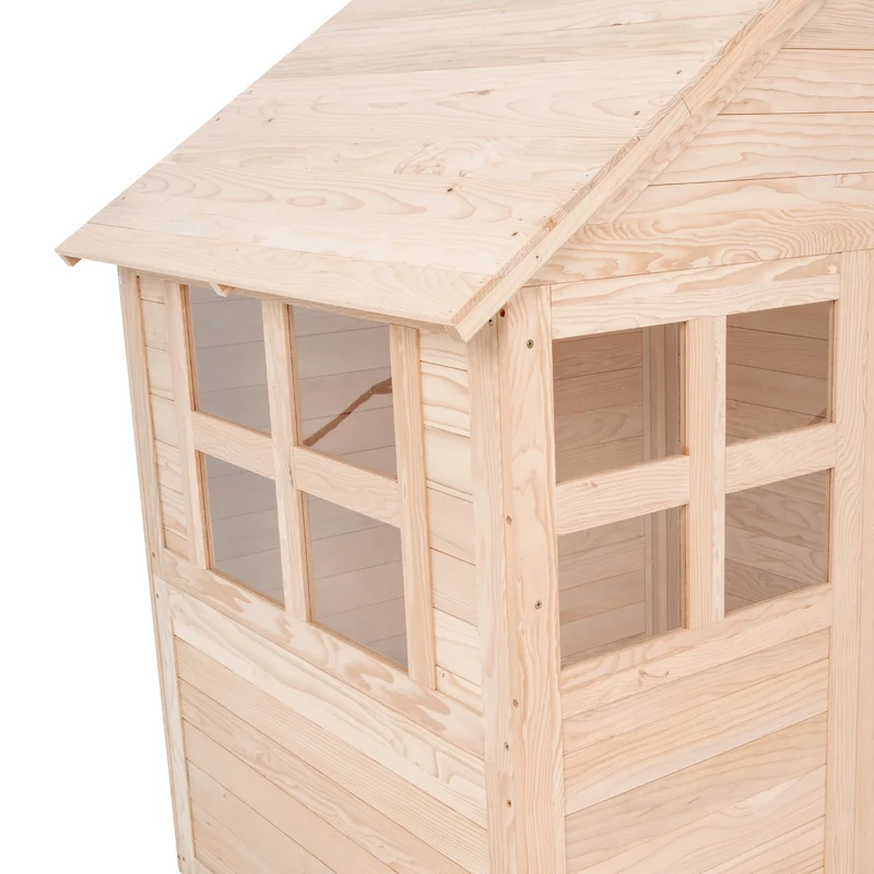 Cabane enfant avec plancher - bois FSC® - BOUTON D'OR