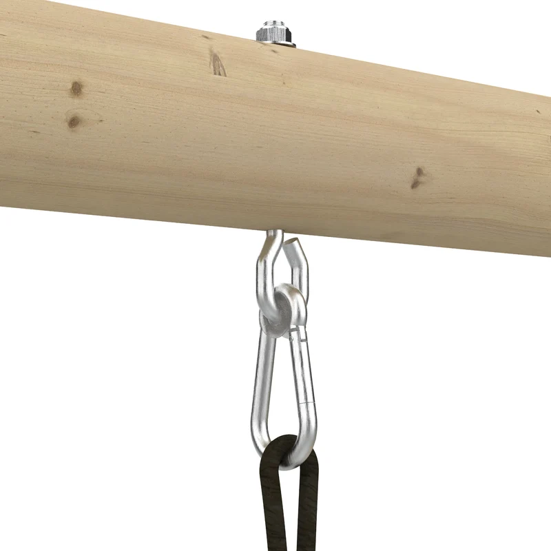 Portique 2 balançoires avec échelle corde - bois PEFC™ - H190 cm - AMANDIER