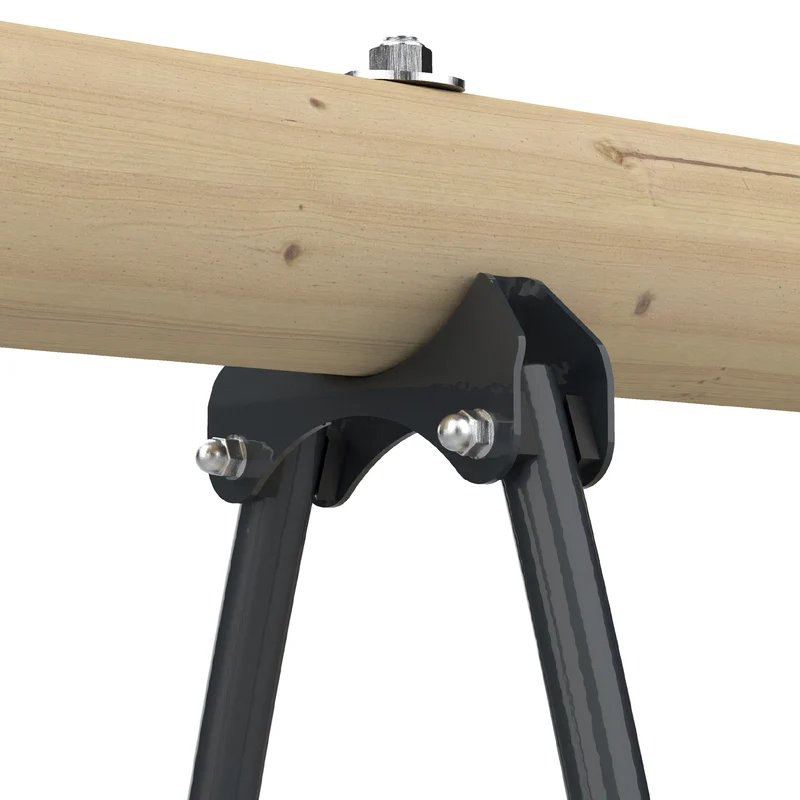 Portique 2 balançoires et vis-à-vis - bois PEFC™ - H190 cm - ANÉMONE