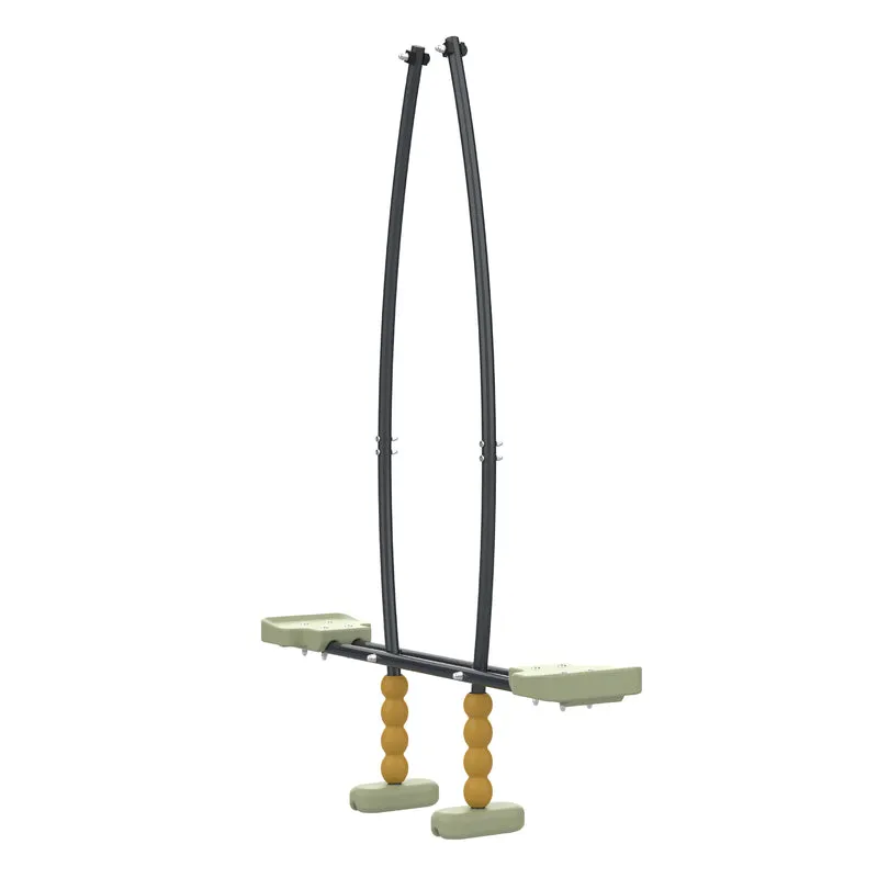 Portique 2 balançoires et vis-à-vis - bois PEFC™ - H190 cm - ANÉMONE