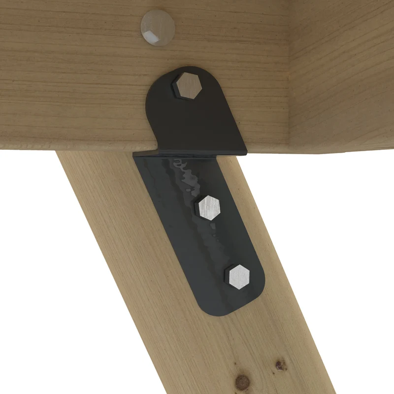 Portique 2 balançoires avec vis-à-vis et toboggan - bois PEFC™ - H190 cm - AJONC