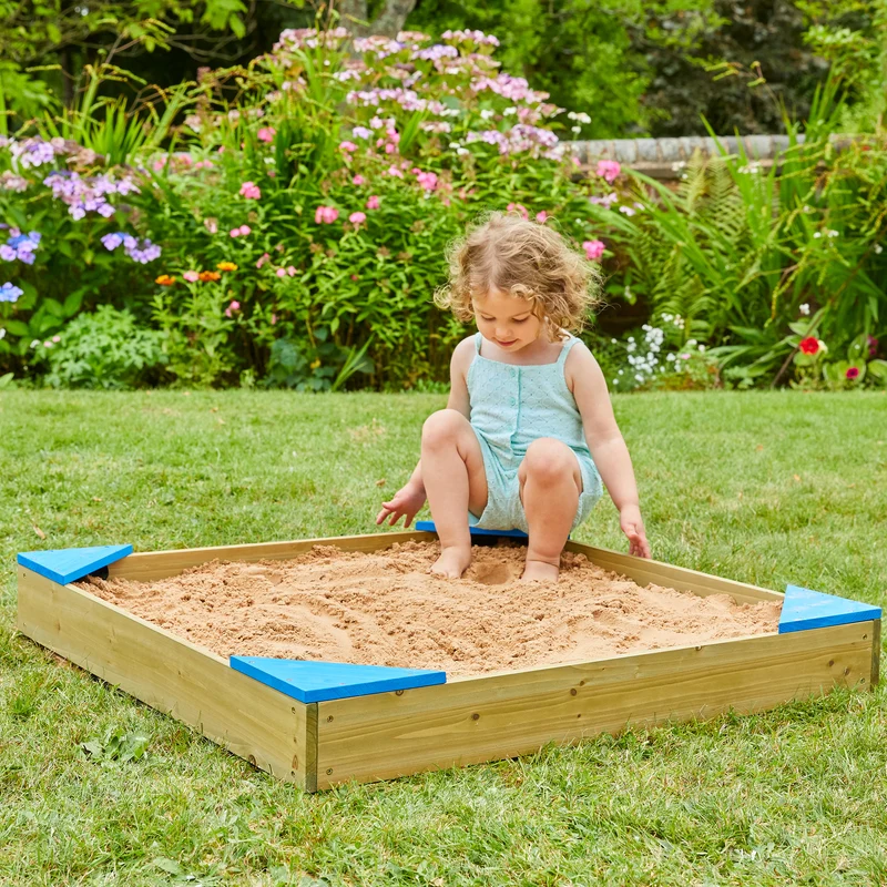 Bac à sable enfant avec bâche et couverture bois FSC®