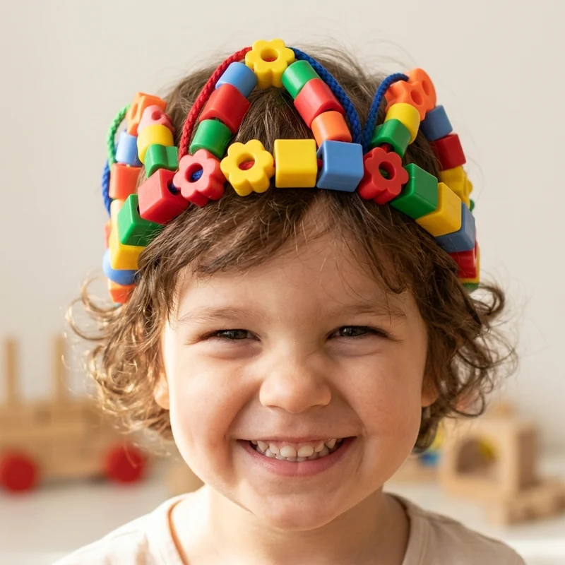 Tissage & Enfilage de Perles Colorées Montessori