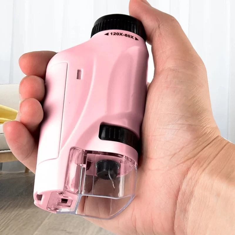 🔬 Microscope de Poche Portable pour Enfants – Grossissement jusqu'à 120x