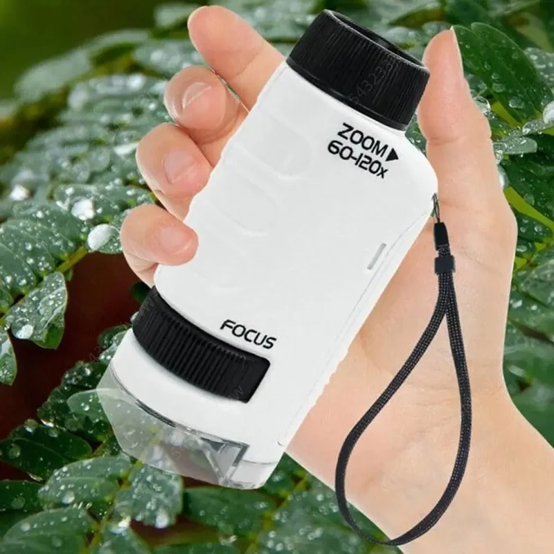 🔬 Microscope de Poche Portable pour Enfants – Grossissement jusqu'à 120x