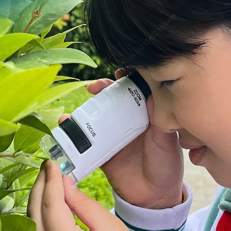 🔬 Microscope de Poche Portable pour Enfants – Grossissement jusqu'à 120x