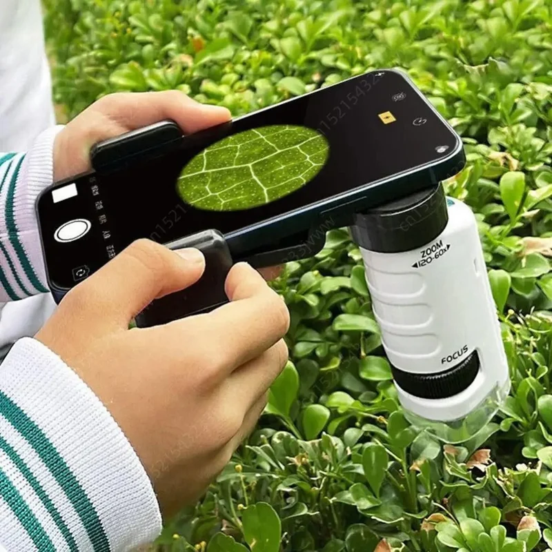 🔬 Microscope de Poche Portable pour Enfants – Grossissement jusqu'à 120x