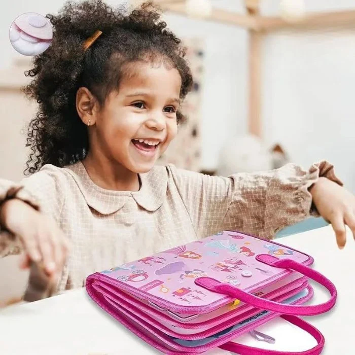 🎒 Busy Board Éducatif 7-en-1 – Jouet Sensoriel pour Tout-Petits