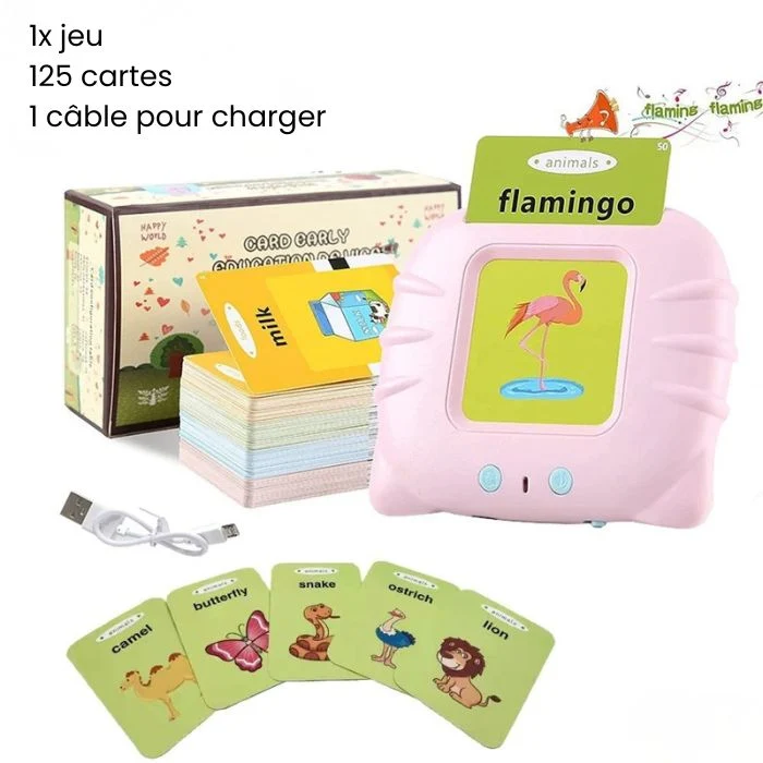Lecteur de Cartes Flash Parlantes - 224 Mots pour Apprendre en S'amusant