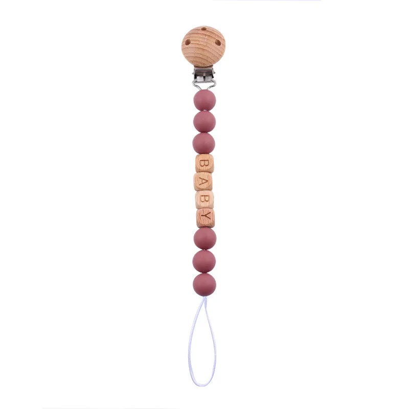 Attache Tétine Personnalisée en Bois et Silicone – Sécurité & Douceur Montessori