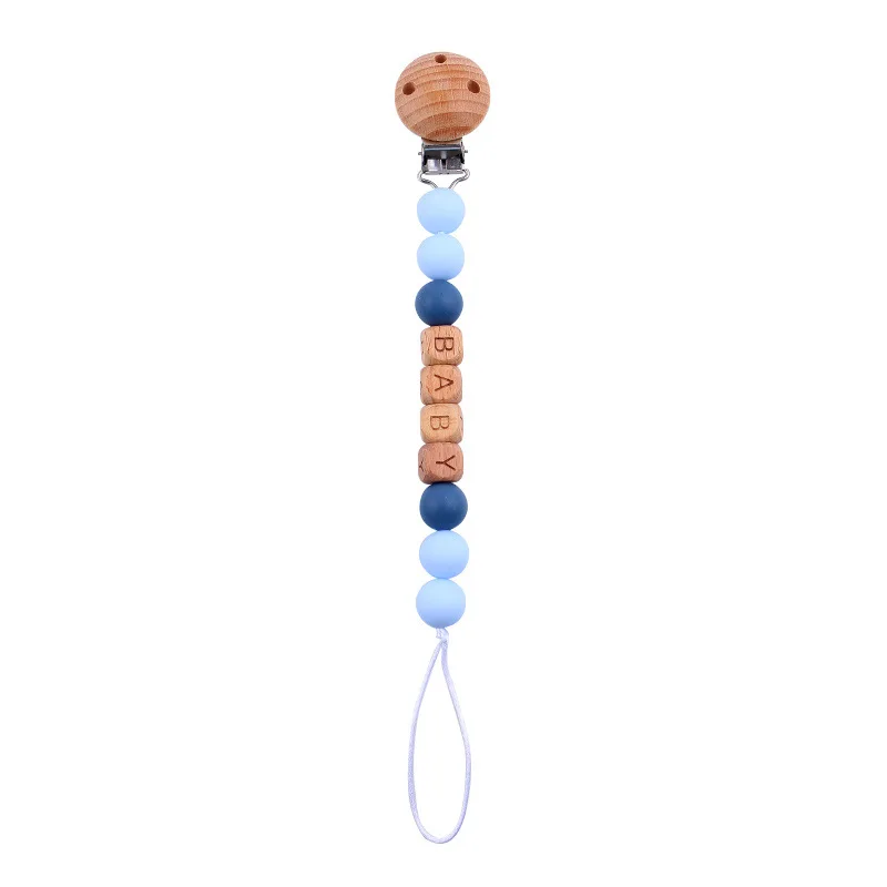 Attache Tétine Personnalisée en Bois et Silicone – Sécurité & Douceur Montessori