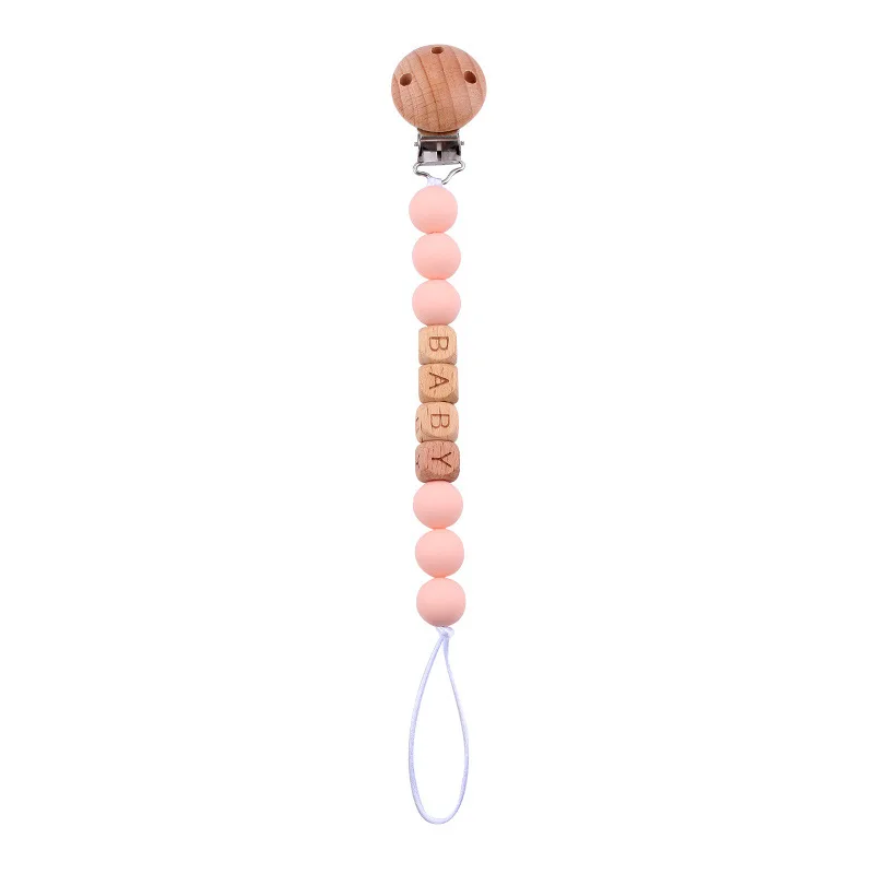 Attache Tétine Personnalisée en Bois et Silicone – Sécurité & Douceur Montessori