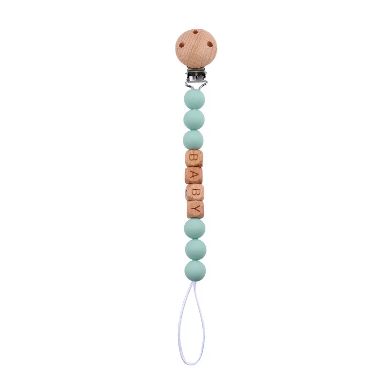 Attache Tétine Personnalisée en Bois et Silicone – Sécurité & Douceur Montessori