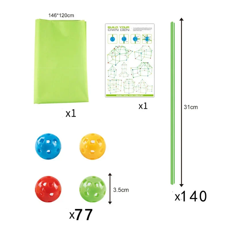 Kit de Construction Cabane Montessori – Jeu Éducatif et Créatif pour Enfant