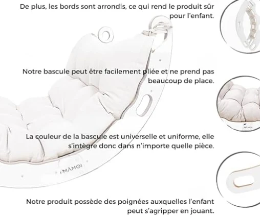 Arche d’escalade MAMOI® avec balançoire et coussin – Jeu Montessori en bois pour enfants