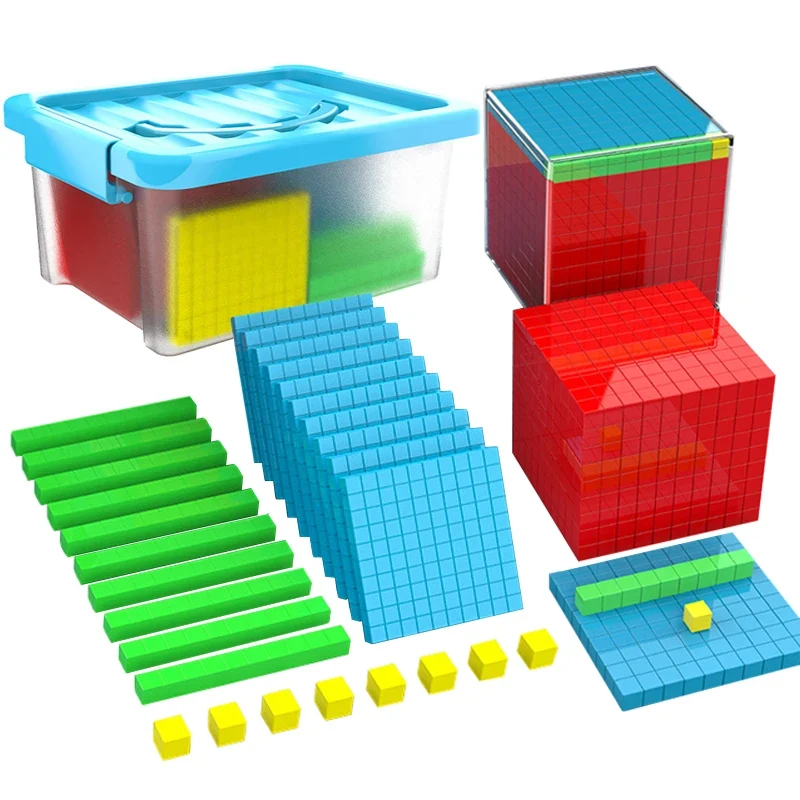 Cube mathématique décimal pour enfants - Jouets d'apprentissage numérique.