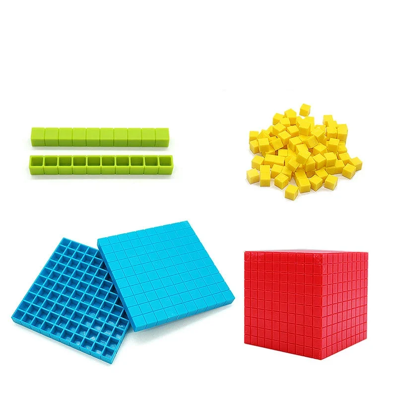 Cube mathématique décimal pour enfants - Jouets d'apprentissage numérique.