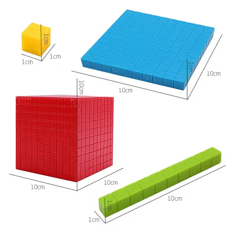 Cube mathématique décimal pour enfants - Jouets d'apprentissage numérique.
