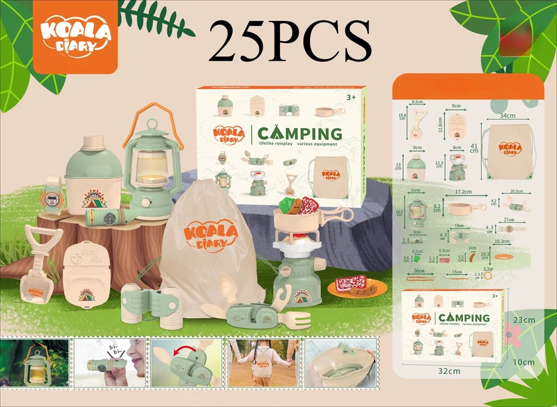 Kit de Camping Enfant World Explorer avec Tente Pop-up & Accessoires Nature - Idéal pour l'Outdoor et l'Éveil Montessori