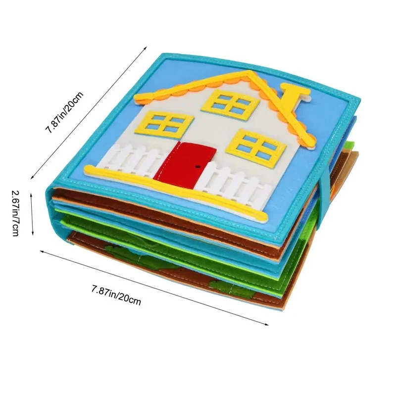 Livre Montessori Éducatif en Feutrine BizyKoady™ | Livre d'Activités Quiet Book Interactif pour Enfants 🌈📚