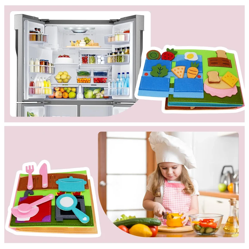 Livre Montessori Éducatif en Feutrine BizyKoady™ | Livre d'Activités Quiet Book Interactif pour Enfants 🌈📚