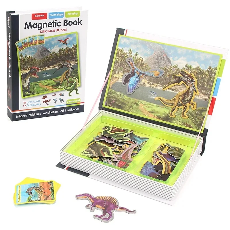 🦖 Puzzle Magnétique Dinosaure | Jeu Éducatif Montessori 🧩