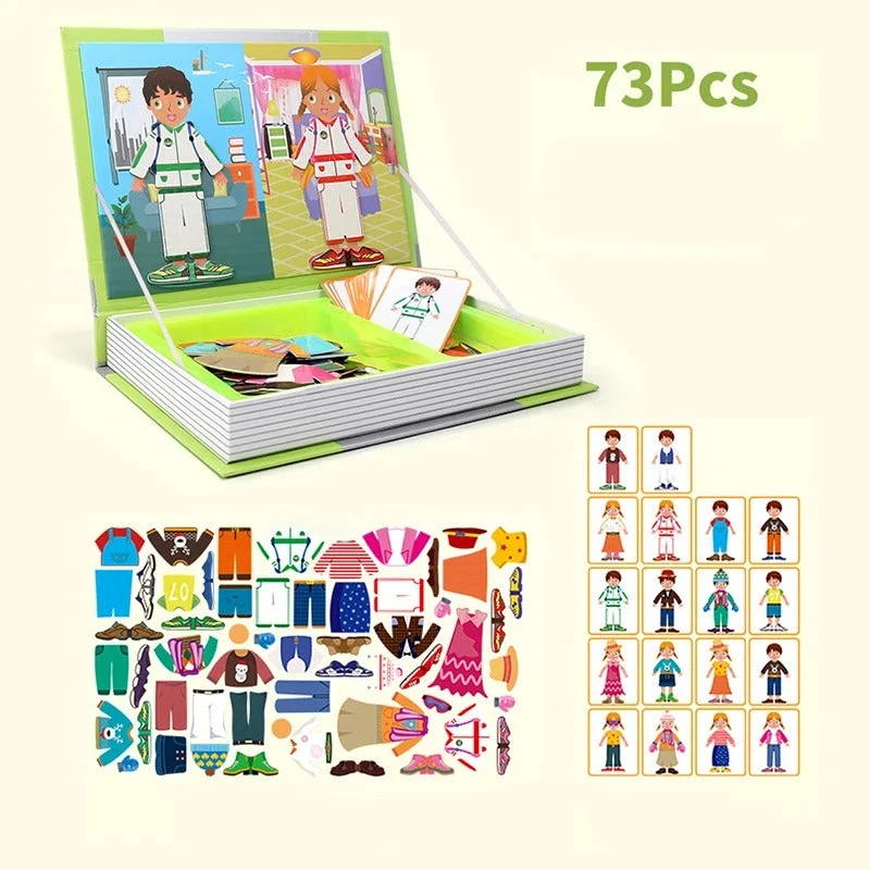 Puzzle Magnétique Garçon & Fille à Habiller | Jeu Éducatif Montessori 👦👧