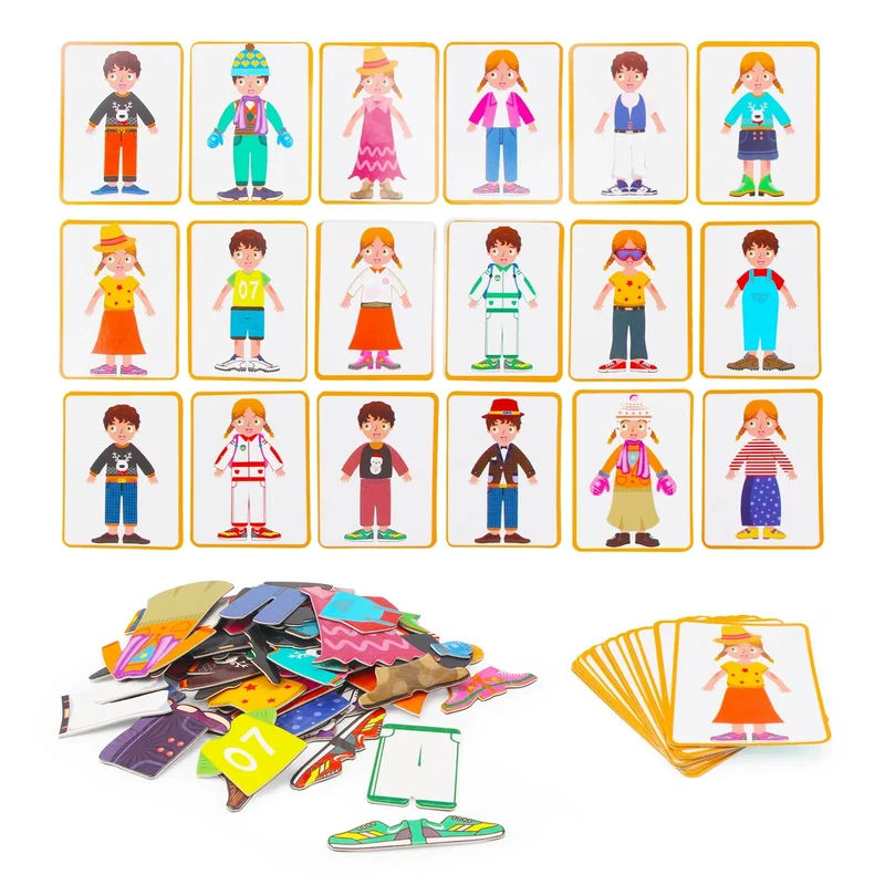 Puzzle Magnétique Garçon & Fille à Habiller | Jeu Éducatif Montessori 👦👧