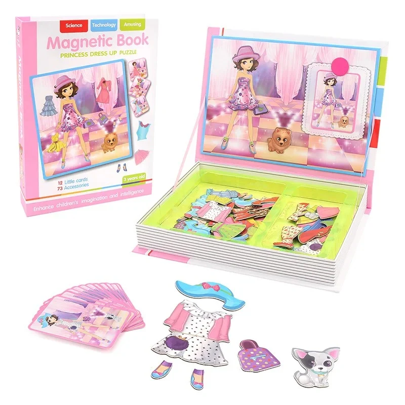 👗 Puzzle Magnétique Princesse | Jeu Éducatif Montessori 🎀👑
