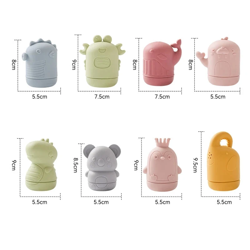 🛁 Jouet de Bain Bébé | Animaux Rigolos en Silicone | Éveil et Amusement