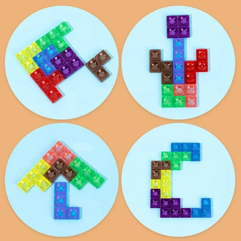 🎮 Jeu Tetris 3D en Bois – Puzzle Éducatif Montessori