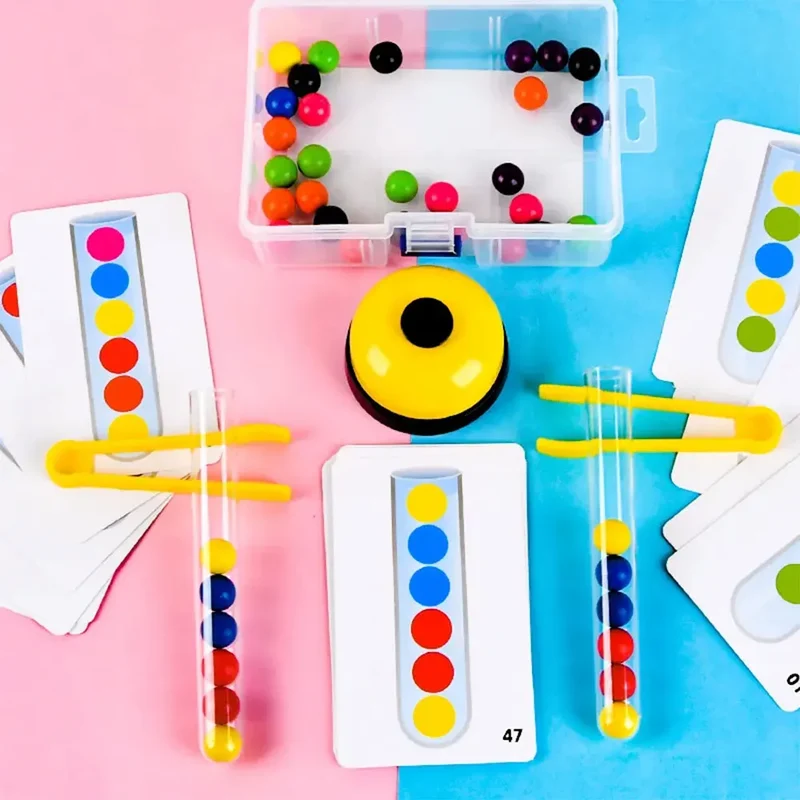 Montessori FineSkills™ - Jouet en Bois pour la Motricité Fine et Association des Couleurs
