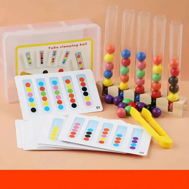 Montessori FineSkills™ - Jouet en Bois pour la Motricité Fine et Association des Couleurs