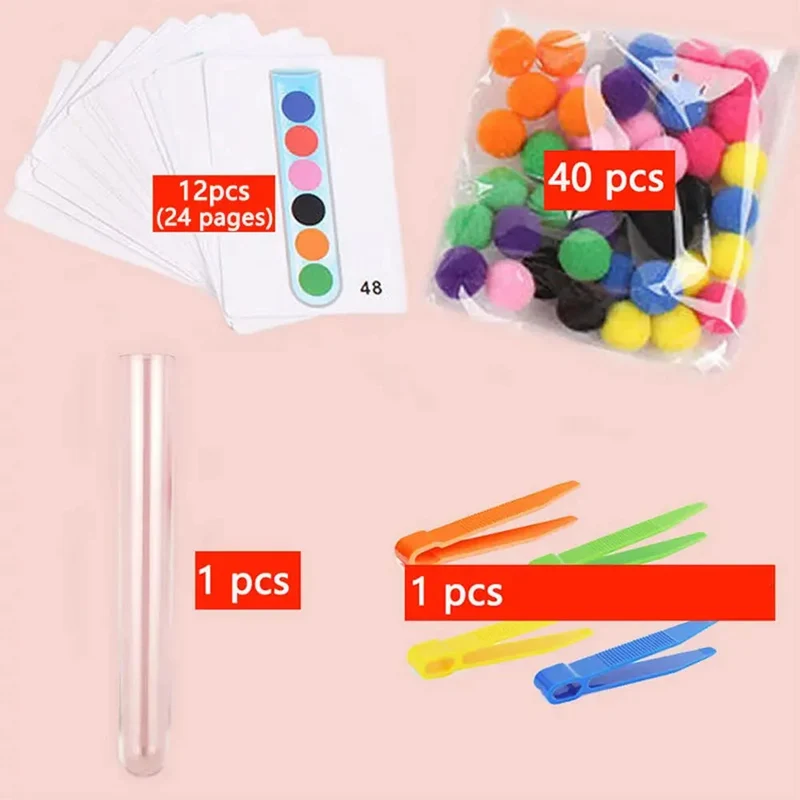 Montessori FineSkills™ - Jouet en Bois pour la Motricité Fine et Association des Couleurs